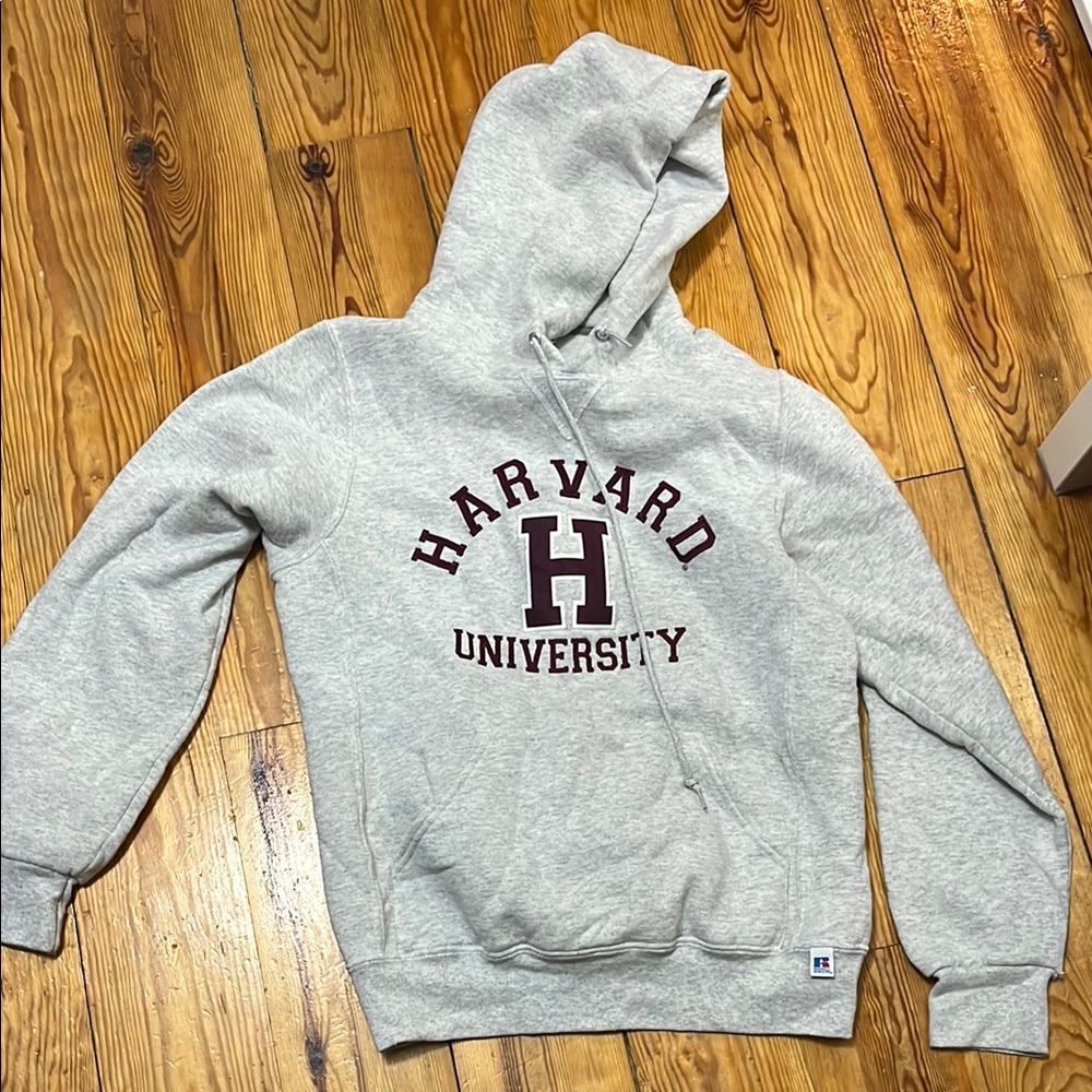 Russell Athletic Gray Harvard University Hoodie